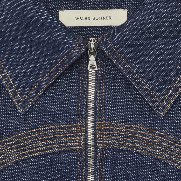 Wales Bonner Brooklyn Denim Jacket Blue