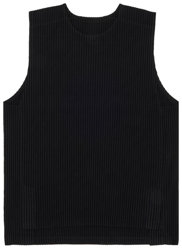 Homme Plisse Issey Miyake Pleated Tank Top Black