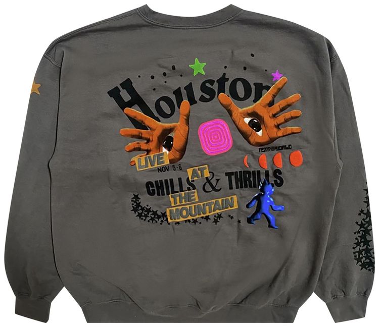 Cactus Jack by Travis Scott Houston Crewneck Grey