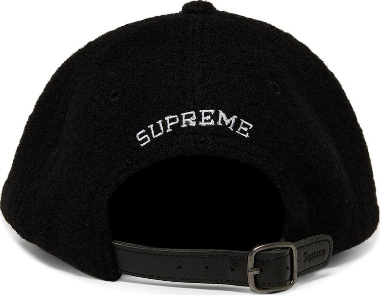 Supreme Boiled Wool S Logo 6 Panel Black