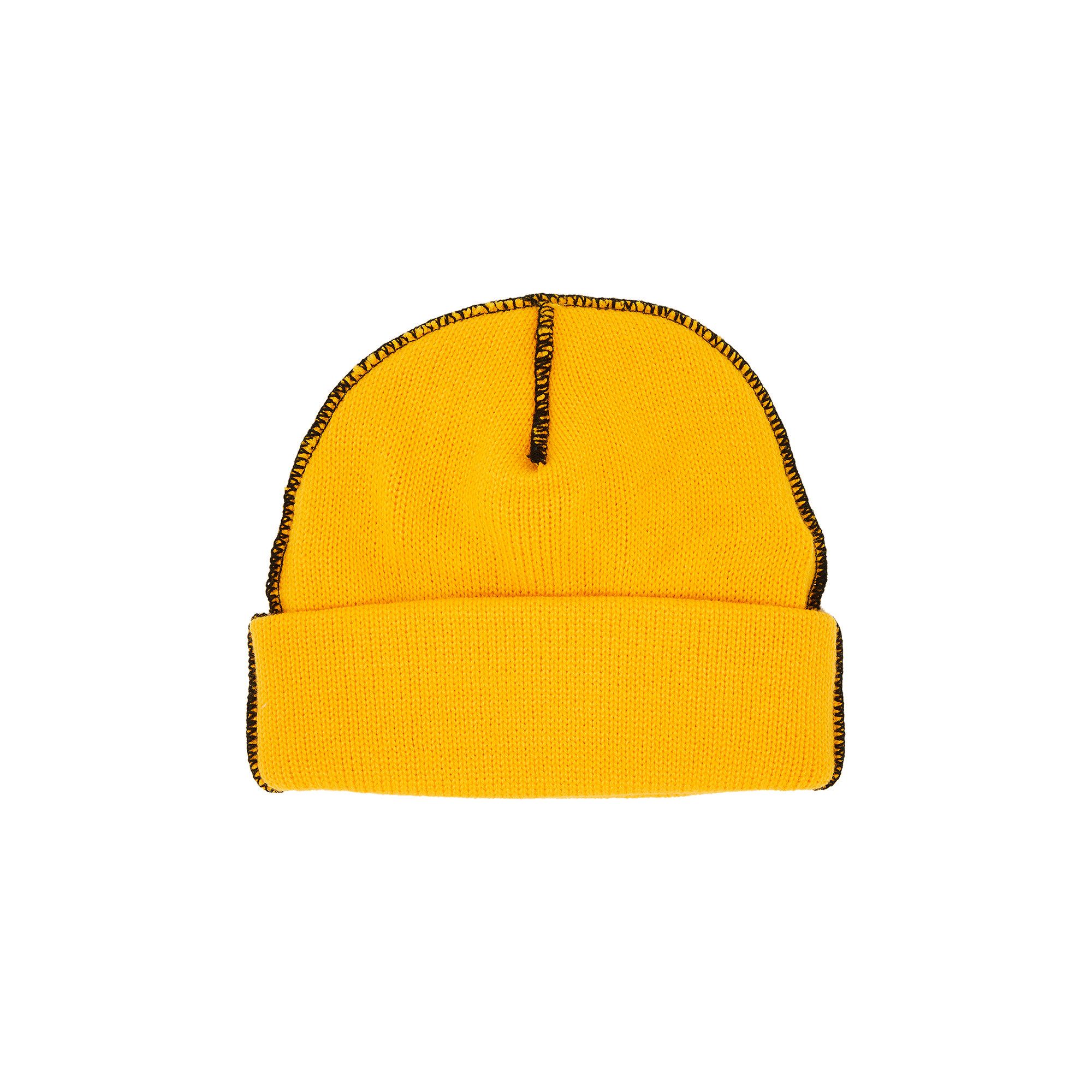 Buy Supreme Contrast Stitch Beanie 'Yellow' - FW22BN53