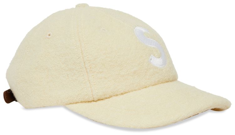 Supreme Boiled Wool S Logo 6 Panel White