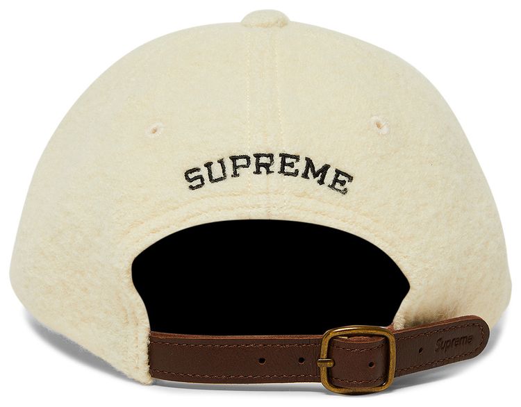 Supreme Boiled Wool S Logo 6 Panel White