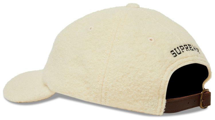Supreme Boiled Wool S Logo 6 Panel White