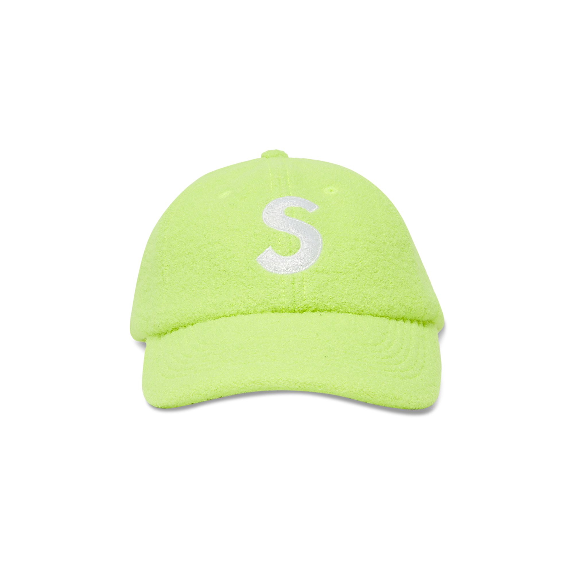 Buy Supreme Boiled Wool S Logo 6-Panel 'Flurorescent Green