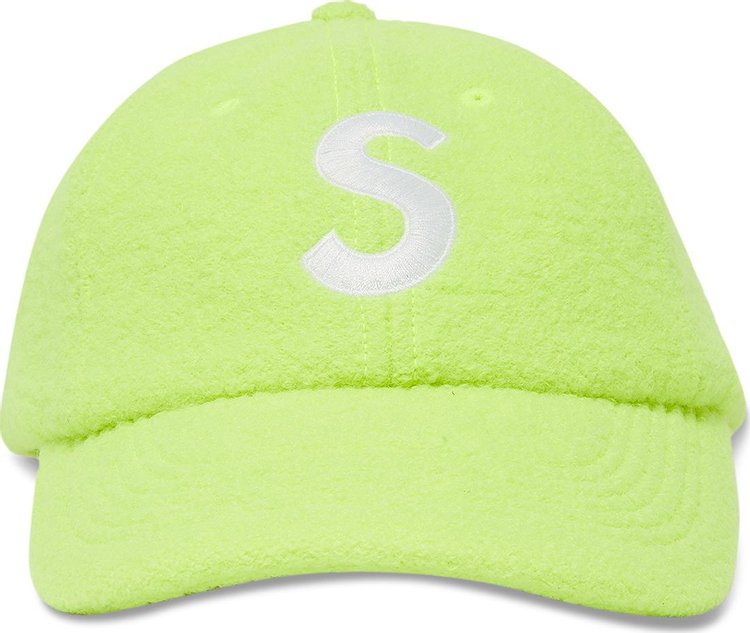 Supreme Boiled Wool S Logo 6-Panel 'Flurorescent Green'
