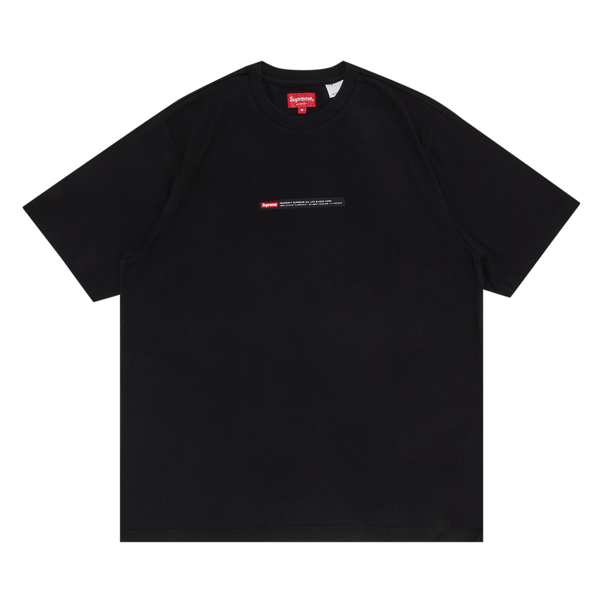 Supreme t shirt label on sale