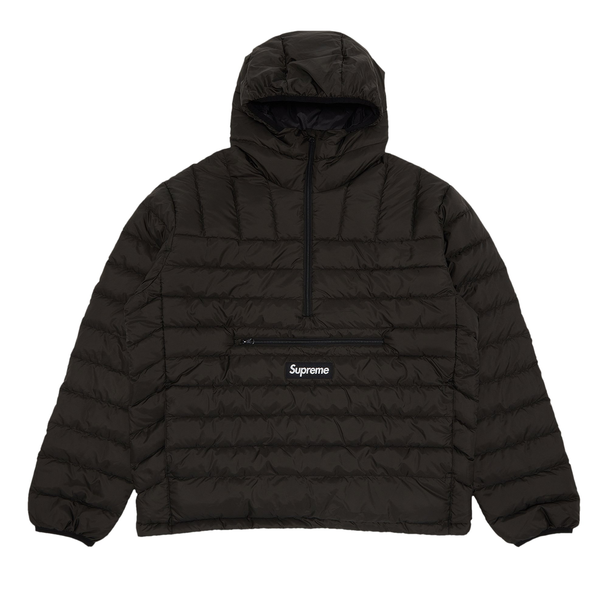 Buy Supreme Micro Down Half Zip Hooded Pullover 'Black' - FW22J70