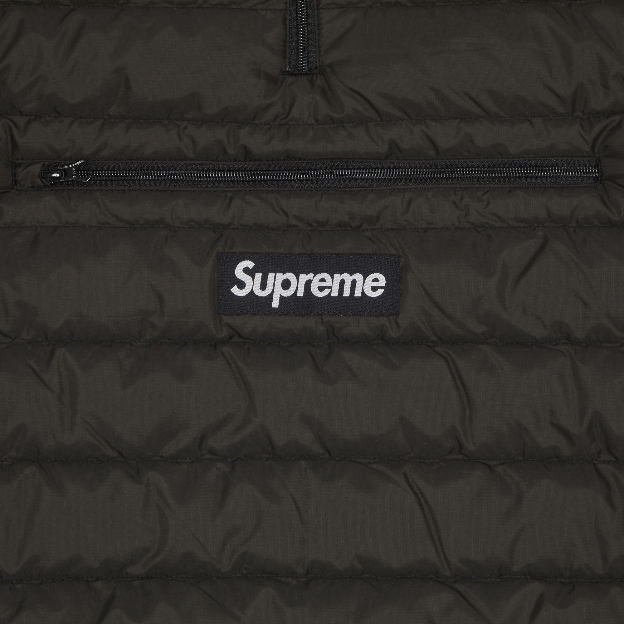 Buy Supreme Micro Down Half Zip Hooded Pullover 'Black Buy Supreme Micro Down Half Zip Hooded Pullover 'Black