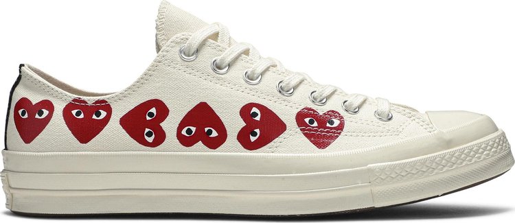 Comme des Garcons Play Low-top Chuck 70 Sneakers - White 9