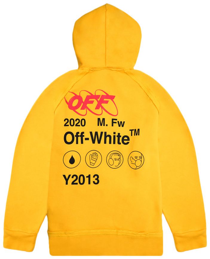 Off White Industrial Y013 Incomplete Hoodie Yellow