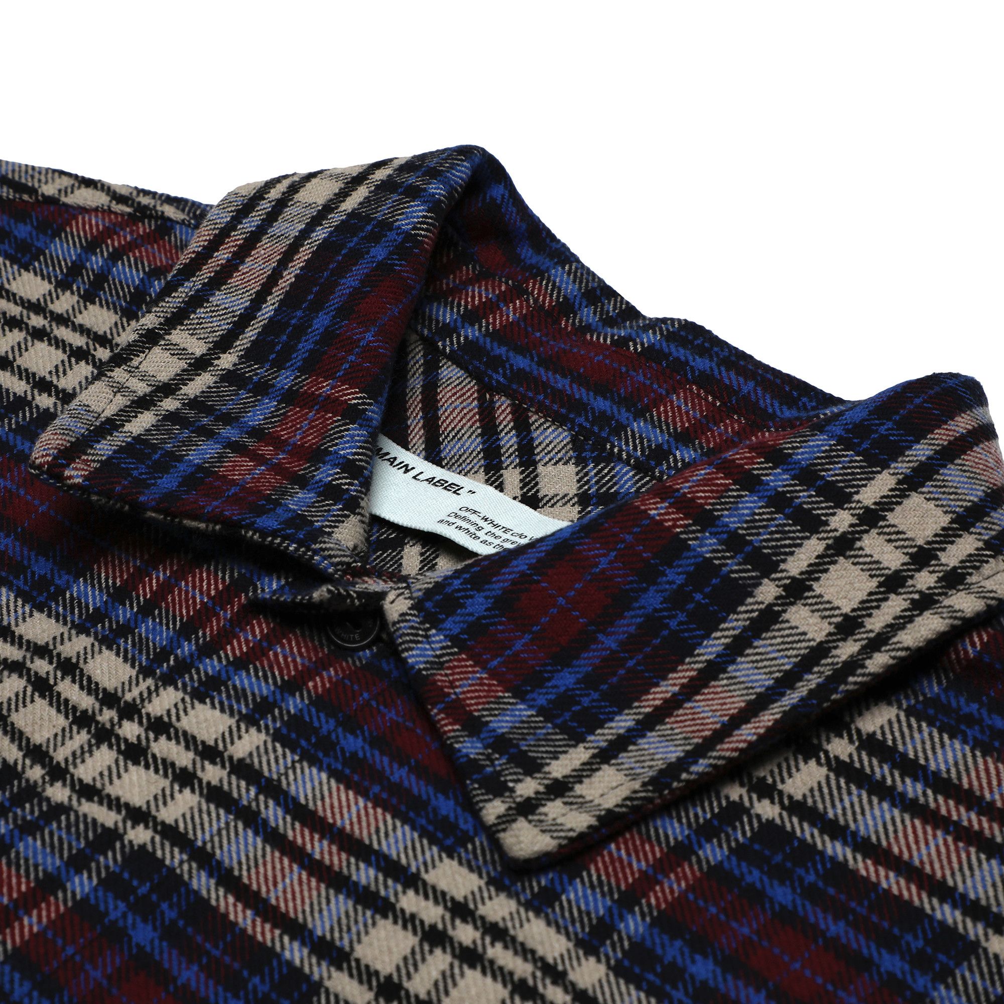 Buy Off White Flannel Check Shirt Blue Black OMGA091F19F330063010 GOAT CA