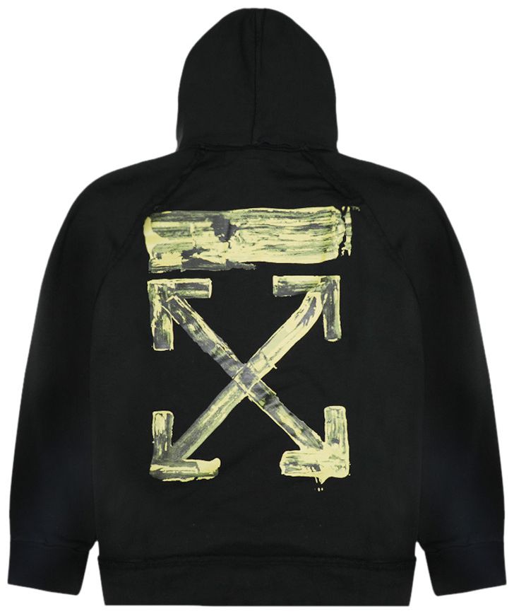 Off White Acrylic Arrows Incomplete Hoodie Black