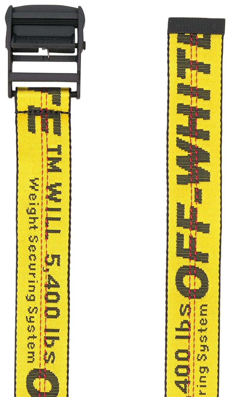 Off White Carryover Industrial Belt Yellow