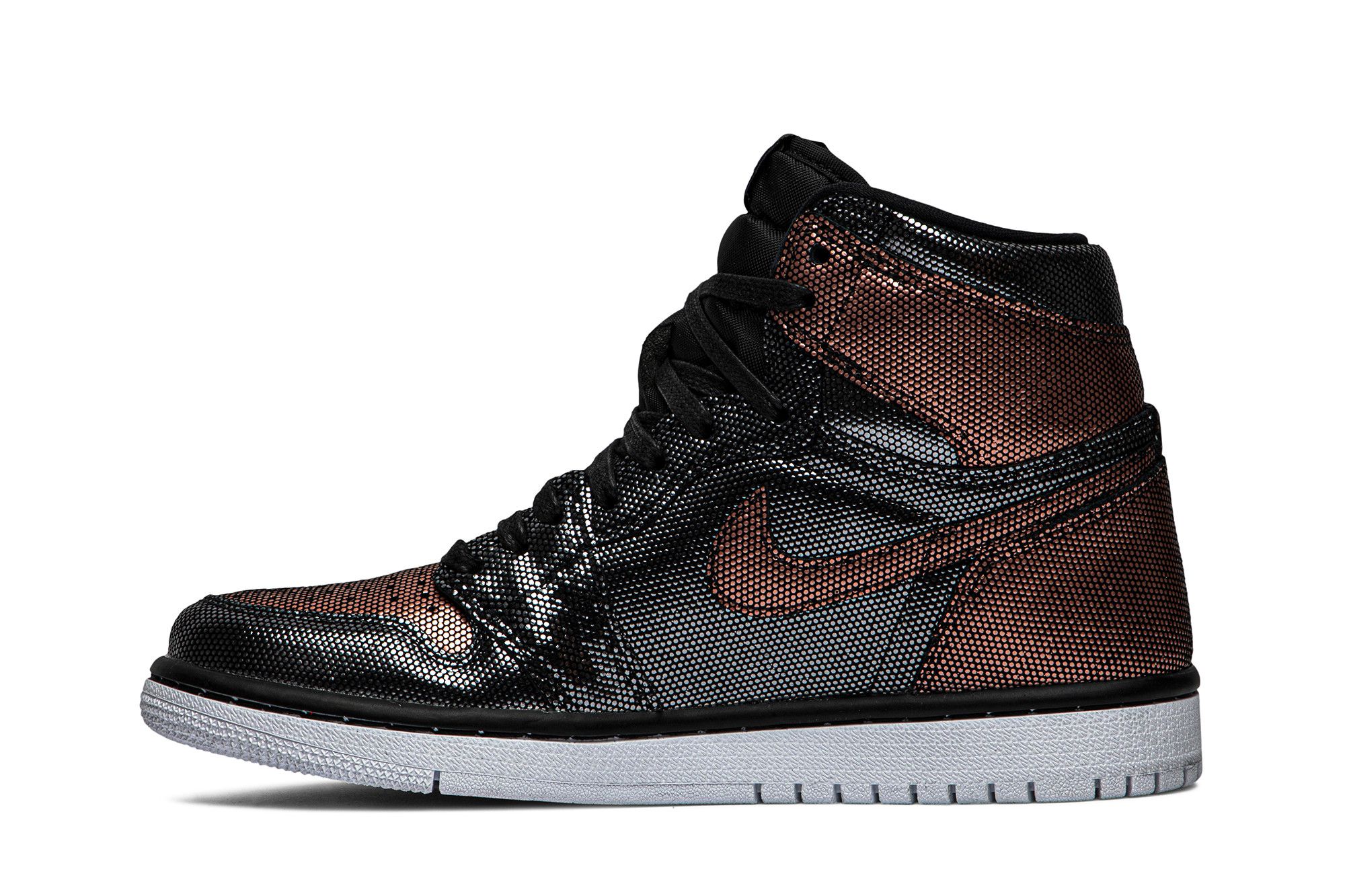 Black and rose gold jordans top