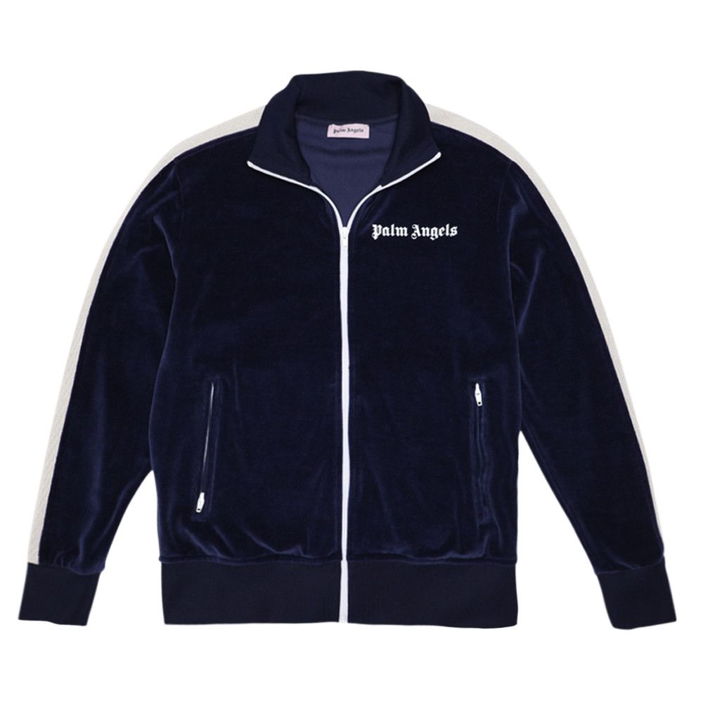 Buy Palm Angels Chenille Track Jacket Blue PMBD001E194690023001 GOAT