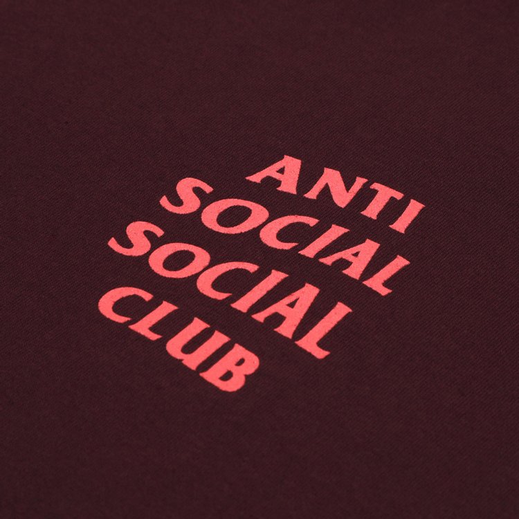 Anti Social Social Club Logo 2 T Shirt Maroon