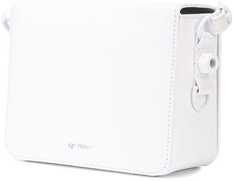 Off White Diagonal Flap Bag White