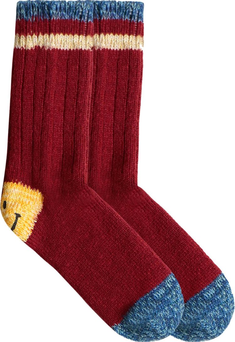 Kapital 72 Yarn Wool Ivy Smile Socks 'Red'