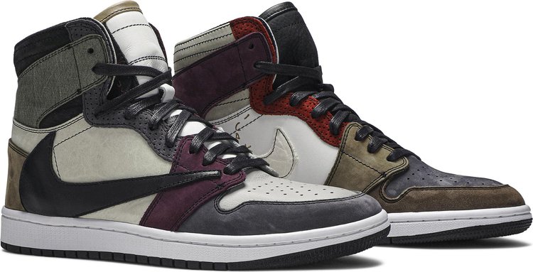 The Shoe Surgeon x Air Jordan 1 High Travis Scott Earth Tone Scrap Leather