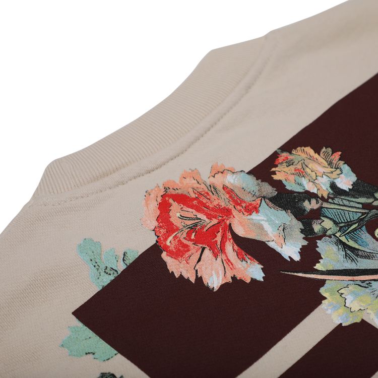 Off White Flowers Dress White