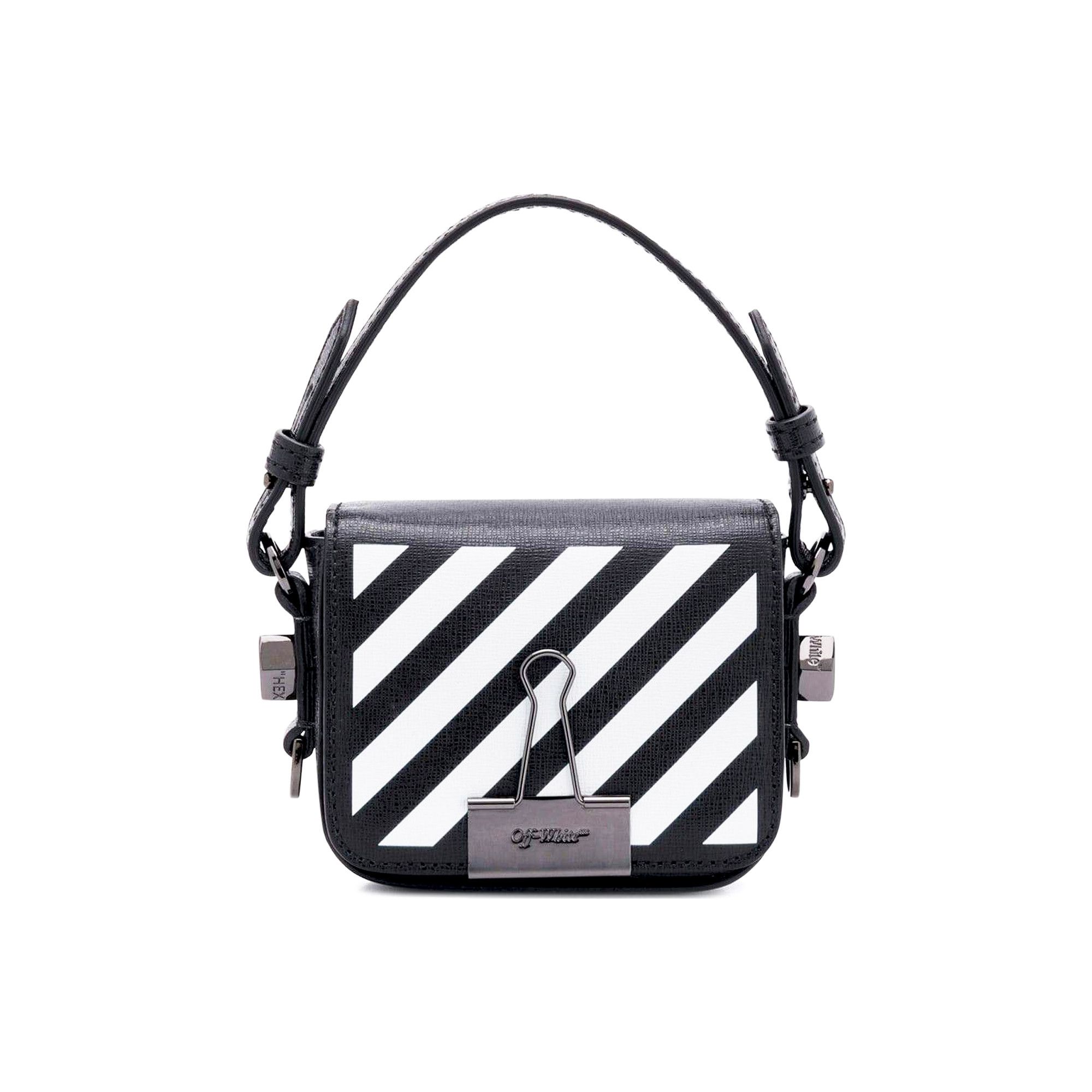 Buy Off White Diagonal Baby Flap Bag Black