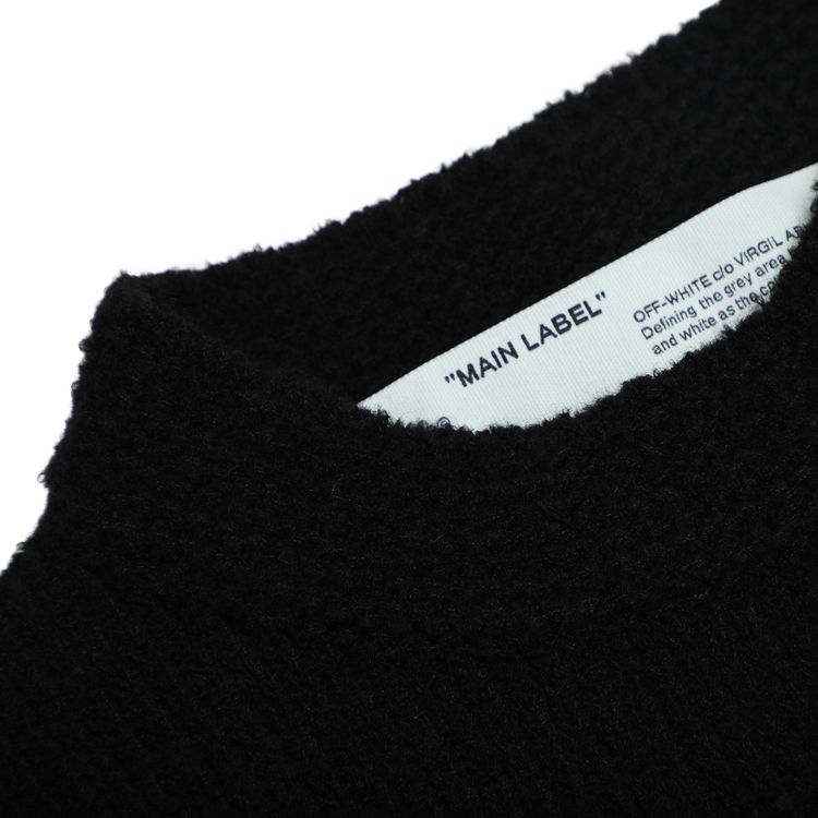 Off White Knit Oversized Sweater Black