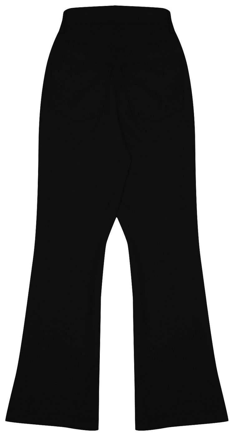 Off White Formal Cropped 5 Pockets Pant Black