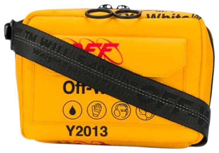 Off White Industrial Travel Crossbody Yellow