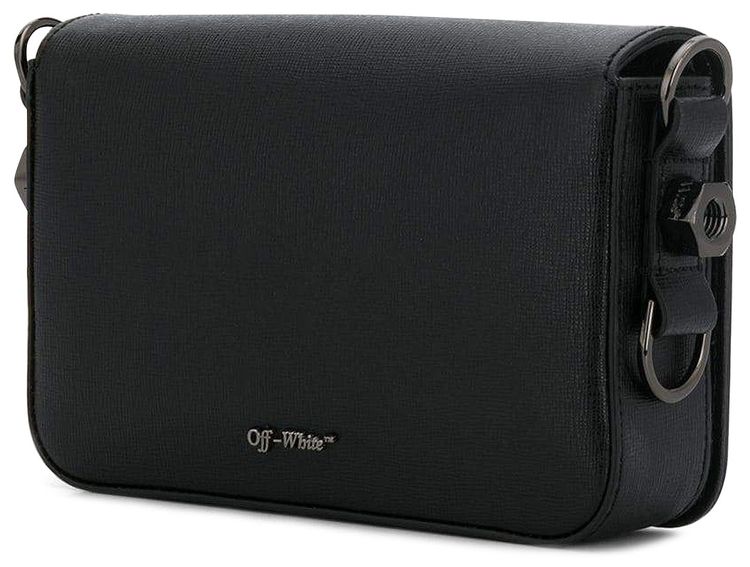 Off White Diag Mini Flap Bag Black