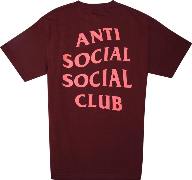 Anti Social Social Club Logo 2 T Shirt Maroon