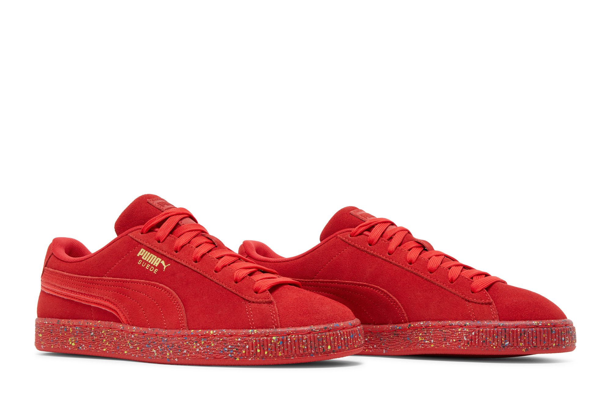 Buy Suede Triplex Mono 'Red Paint Splatter' - 386852 02 | GOAT