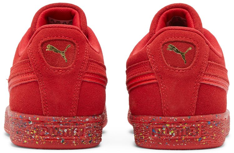 Puma Suede Triplex Mono Red Paint Splatter