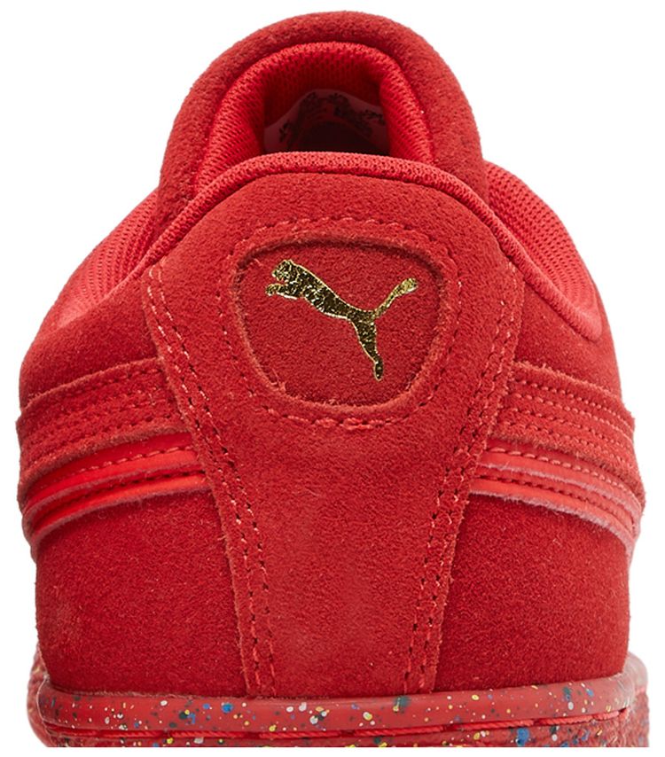Puma Suede Triplex Mono Red Paint Splatter