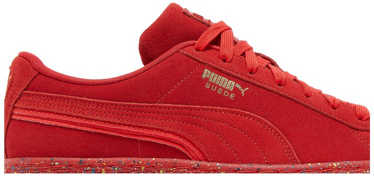Puma Suede Triplex Mono Red Paint Splatter