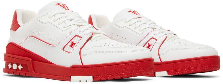 Louis Vuitton Trainer Low White Red Midsole