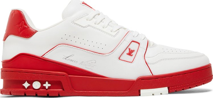 Buy Louis Vuitton Trainer Low 'White Red' - 1A8SKD