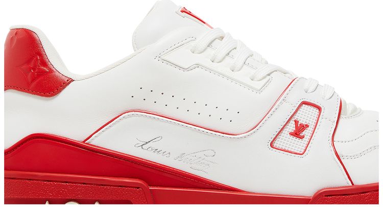 Louis Vuitton Trainer Low White Red Midsole