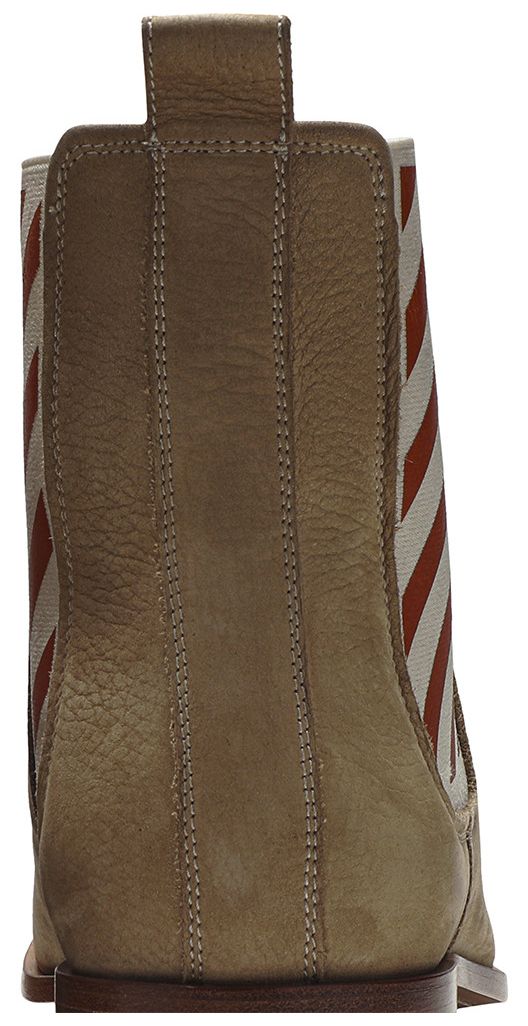 Off White Diagonals Chelsea Boot Beige