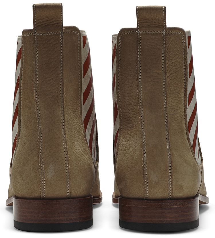 Off White Diagonals Chelsea Boot Beige