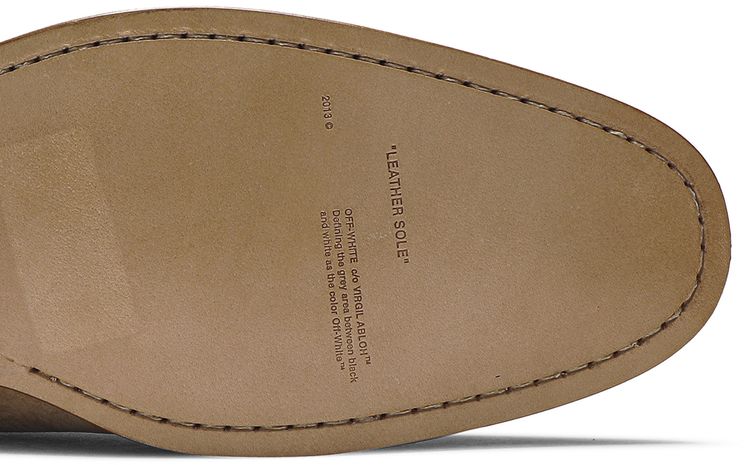 Off White Diagonals Chelsea Boot Beige