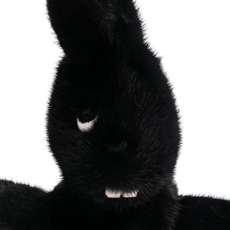 Rick Owens Hun Mink Fur Fat Bunny Black