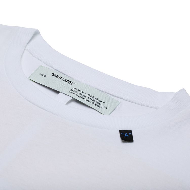Off White Acrylic Arrows Short Sleeve Over Tee White