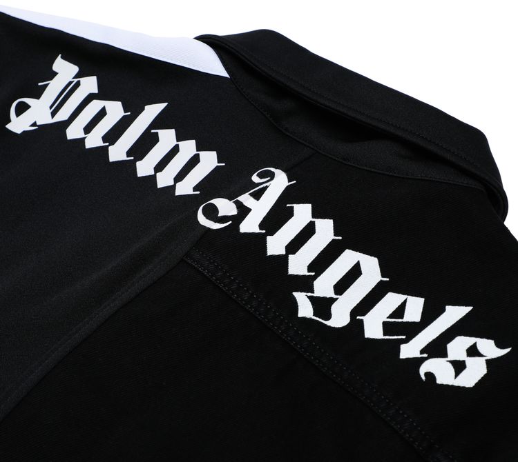 Palm Angels Split Monocolor Track Trucker Jacket Black
