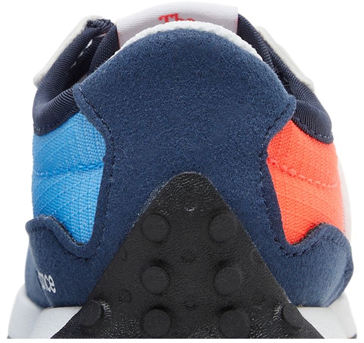 New Balance 327 Bungee Lace Toddler Natural Indigo Electric Red