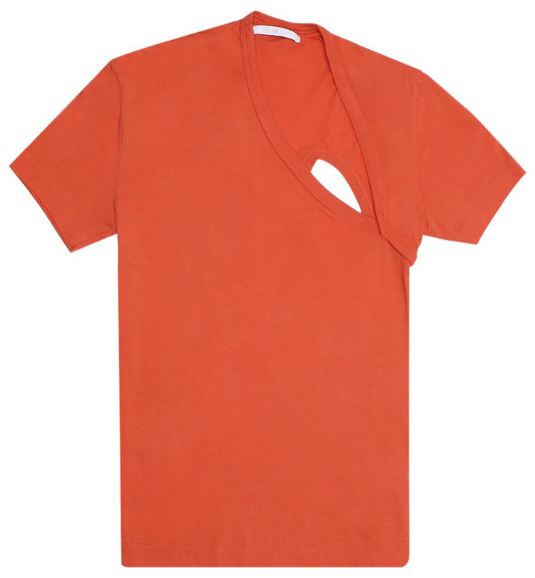 Supima Asymmetrical Short Sleeve Tee Cardinal