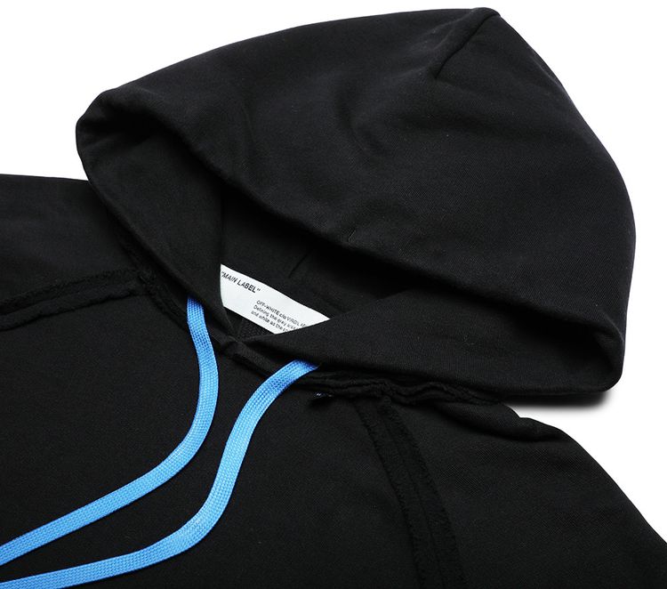 Off White Acrylic Arrows Incomplete Hoodie Black