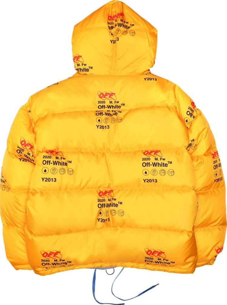 Off White Industrial Zipped Puffer Yellow