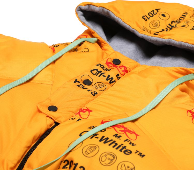 Off White Industrial Zipped Puffer Yellow