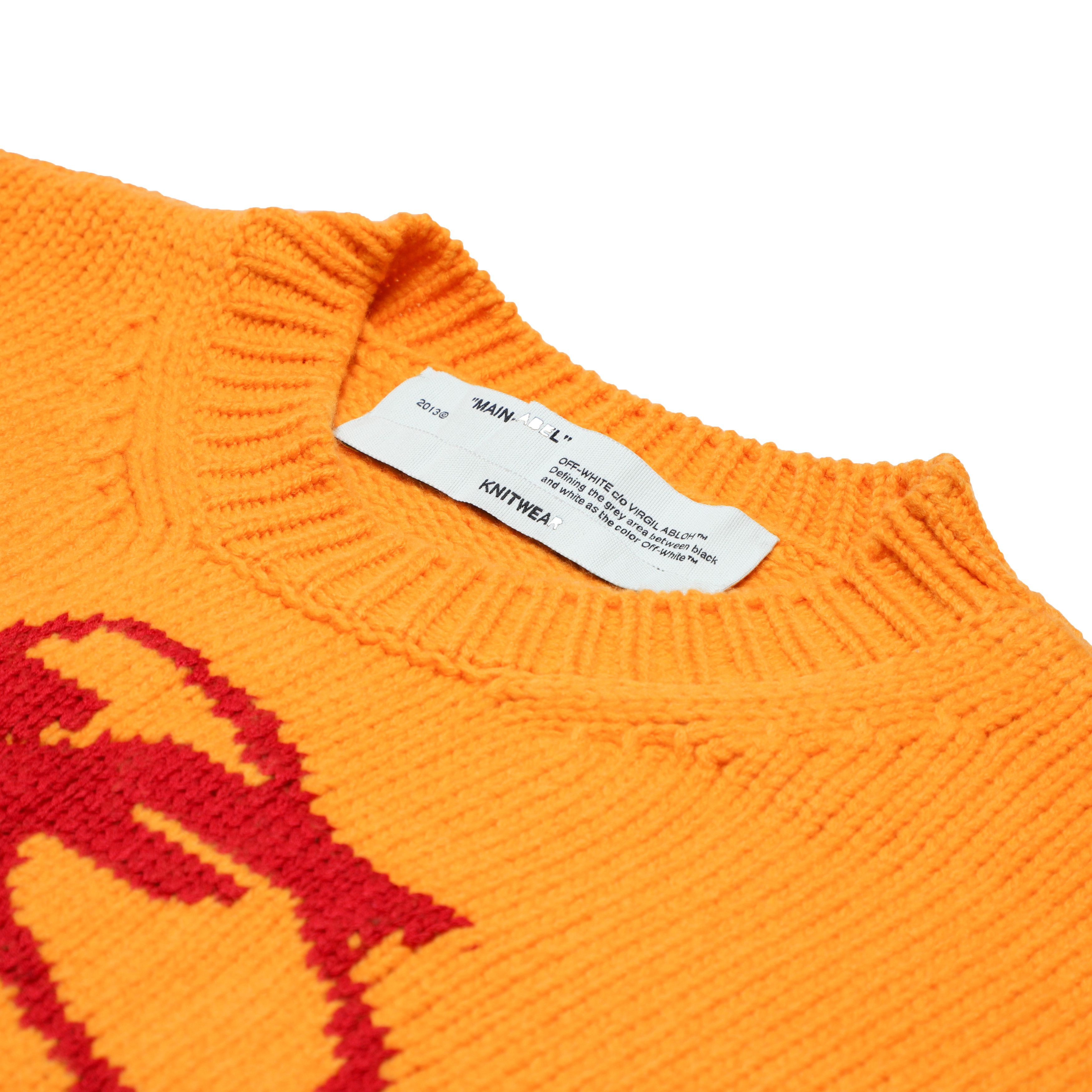 【OFF-WHITE】INDUSTRIAL Y013 KNIT TEE YELLOW BLACK OFF-WHITE Industrial Y013 Sweater Yellow/Black Men's - FW19 - US